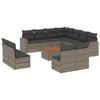 VidaXL Salon de Jardin avec Coussins 12 pcs, Canapés de Terrasse, Ensemble de Meubles de Patio, Mobilier d'Extérieur, Gris 3224184