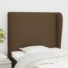 Vidaxl Wingback Headboard, Dark Brown, 103X23X118/128 Cm, Fabric