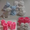 Artistic Animal Shaped Silicone Mould Featuring Pig Koala And Bird Pattern Suitable For Handmade Candle And Craft