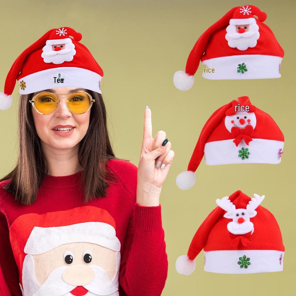 Light-Up Christmas Hat for Adults & Kids - Festive Party Decoration