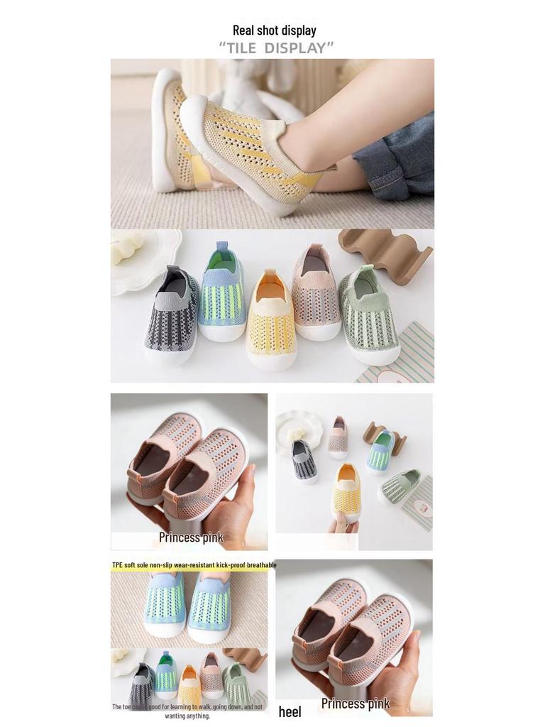 Scarpe traspiranti antiscivolo per bambini per tutte le stagioni - Suola morbida per uso interno/esterno
