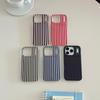 Korean Simple Stripe iPhone 17 Pro Max/16/15/14/13 Soft Case for Girls