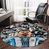 1pc M-Messi5 Carpet, Round Rug, Comfortable, Suitable for Entryways, Living Rooms, Office, And Bedrooms, Christmas Decoration