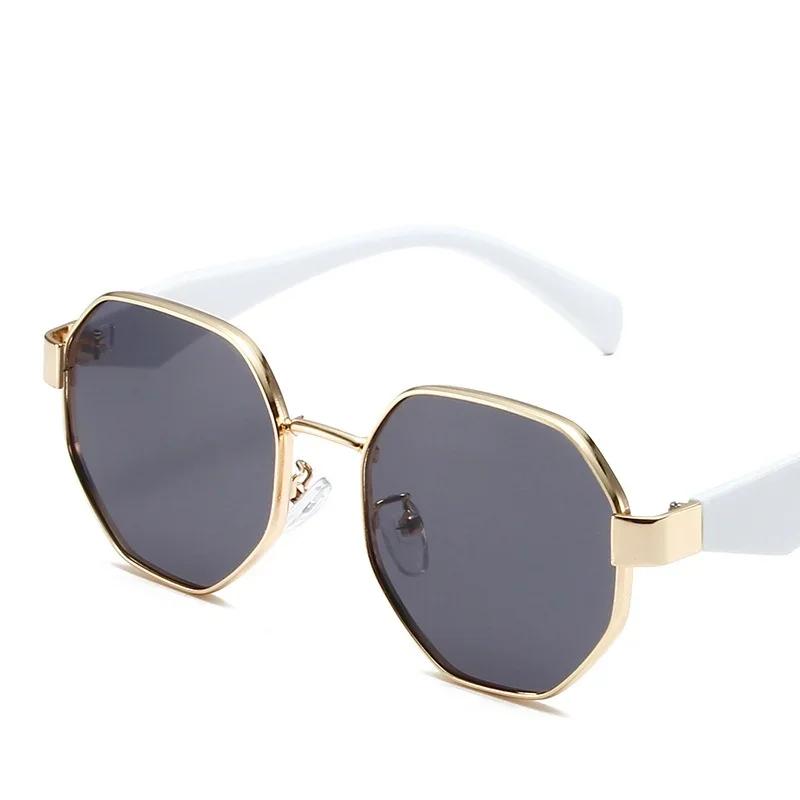New Retro Sunglasses Women Fashion Polygonal Metal Frame Sunglasses Men Luxury Brand Designer Decorative Sun Glasses - Uv400