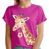 Happy Giraffe Daisy Fun Animal Lovers Gift For Her Unisexs TShirts Top Ta07