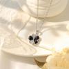 Korean Titanium Steel Necklace with Rotatable Windmill Pendant & Zirconia Pearl Clavicle Chain for Women