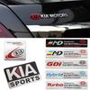 AAAGS1 Aluminum Alloy Car Rear Trunk Sticker For Sportage R Sorento Forte Picanto Optima K3 K5 KX7 Ceed Stinger Niro Carens Soul