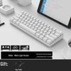 61-Key Mini Mechanical Keyboard with Three-Mode Wireless Bluetooth, Red Tea Switch for Laptop Gaming & Office