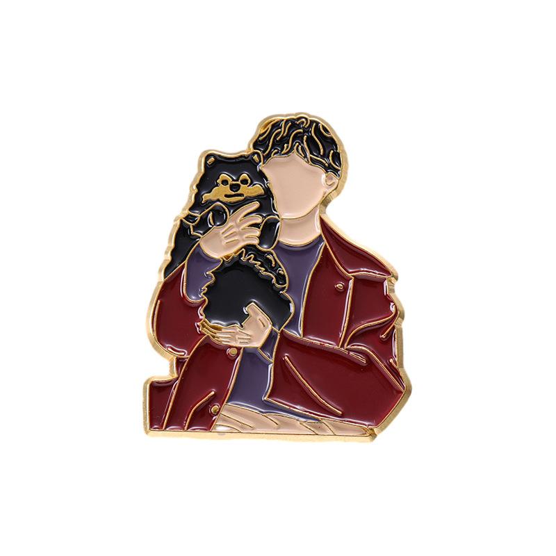 Cartoon Eyecatching Character Brooches Colorful Alloy Pins For Trendsetting Fashion