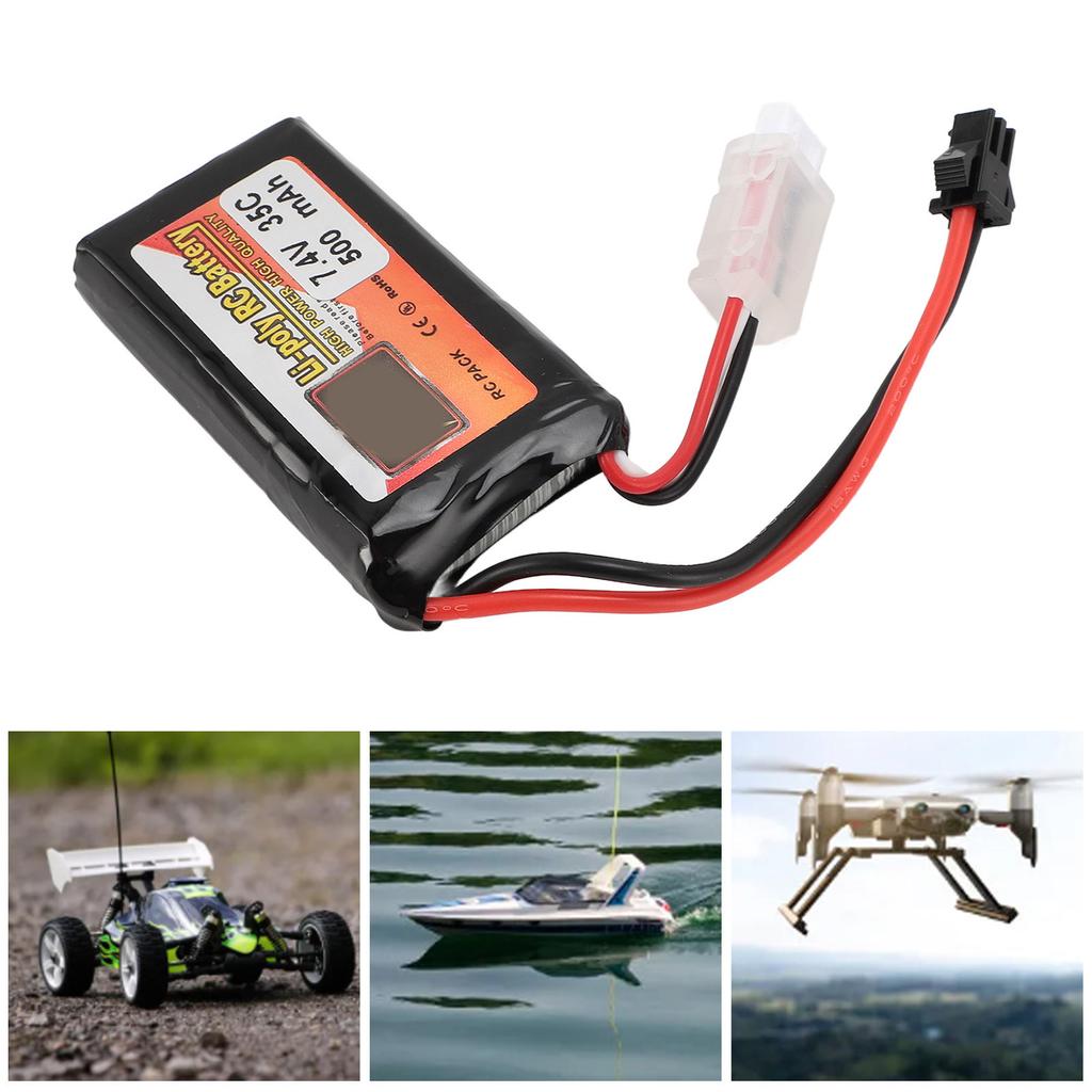 RC Drone Battery Professional 7.4V 2S 500mAh 35C Lithium Battery for RC Helicopter RC Drone RC Boat Model Aircraft