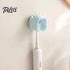 Countertop Space Saver Cute Bear Wall Mounted Toothbrush Holder with Dustproof Flip Cover, Single Bathroom Decor Dispenser Storage Organizer,
