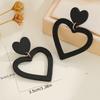 Dopamine Love Acrylic Colored Earrings, Simple and Fashionable Personalized Earrings for Women