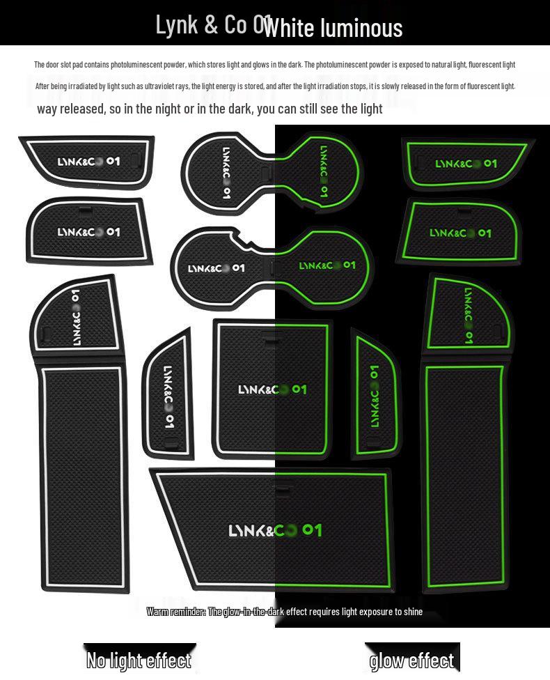 Lynk & Co 02 Hatchback Door Slot Mats & Cup Holder Interior Decor