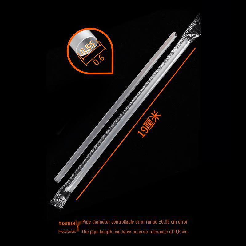 VAKADA Individually Wrapped Clear Plastic Straws