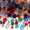 50-200pcs Faceted Crystal Beads 3/4/6/8/10mm Transparent Mixed Color Glass Loose Beads For Jewelry Making DIY Bracelets Necklace