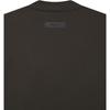 Fear of God Essentials Womens Short Sleeve Tee Off Black Solid Color Letter Logo Print Round Neck Women Tops Gray-Black FOG-FW22-680