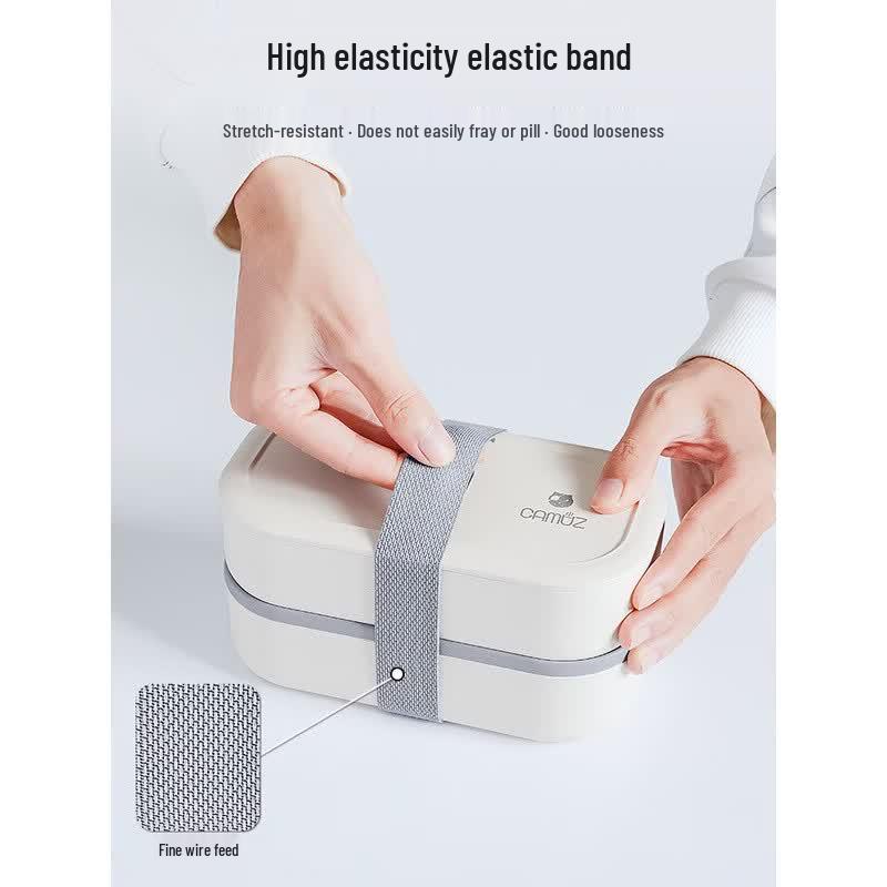 CAMUZ Japanische doppellagige Bambusfaser-Bento-Box, 1200ML