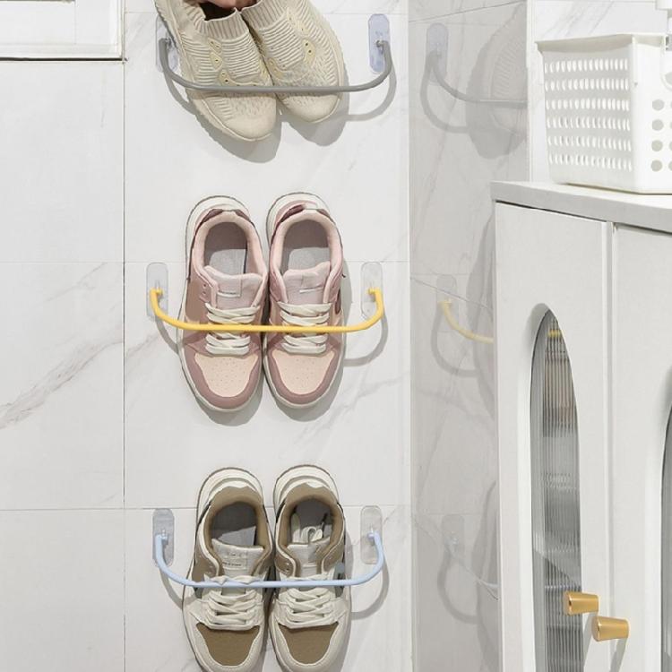 Waterproof Shoe Holder for Showers and Balconies Easy Installation Plastic Shelf Prevents Molds and Slipper Storage