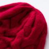 100%Wool Twisted Knitted Triple Knit Hat Winter Thickened Fried Dough Twists Pullover Hat Women Fashion Twisted Warm Hat Men