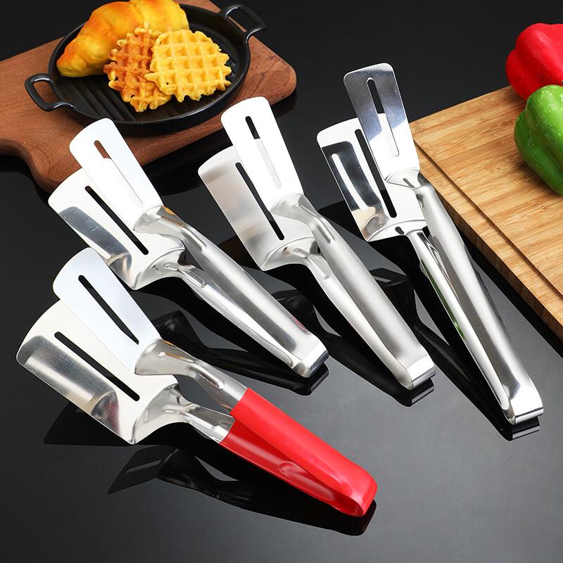 304 Stainless Steel Extended Kitchen & Steak Tongs (10-Pack)