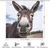 Cute Funny Donkey Shower Curtain for Bathroom, Waterproof Shower Curtain with 12 Hooks, Modern Bath Curtains for Tub, Shower,