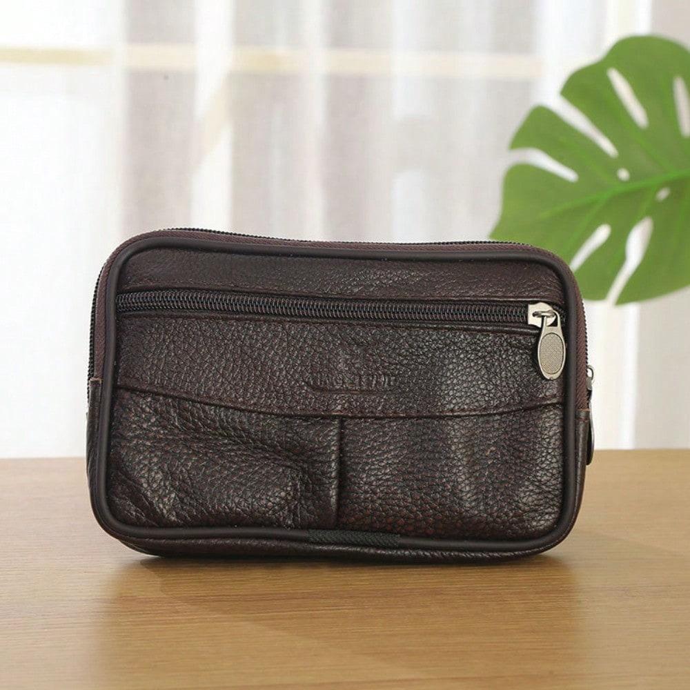 Sacoche Multifonctionnelle pour Téléphone Portable, Modèle Vertical et Horizontal, Fermeture Éclair, Sac à Monnaie Grande Capacité, Sacoche à Suspendre à la Ceinture. 18*11*3cm
