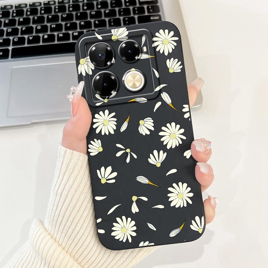 Soft TPU Candy Silicone Phone Case For Infinix Note 40 Pro Plus Note 40 4G 5G Back Cover Note40 4G Bumper Flower Girl Fashion