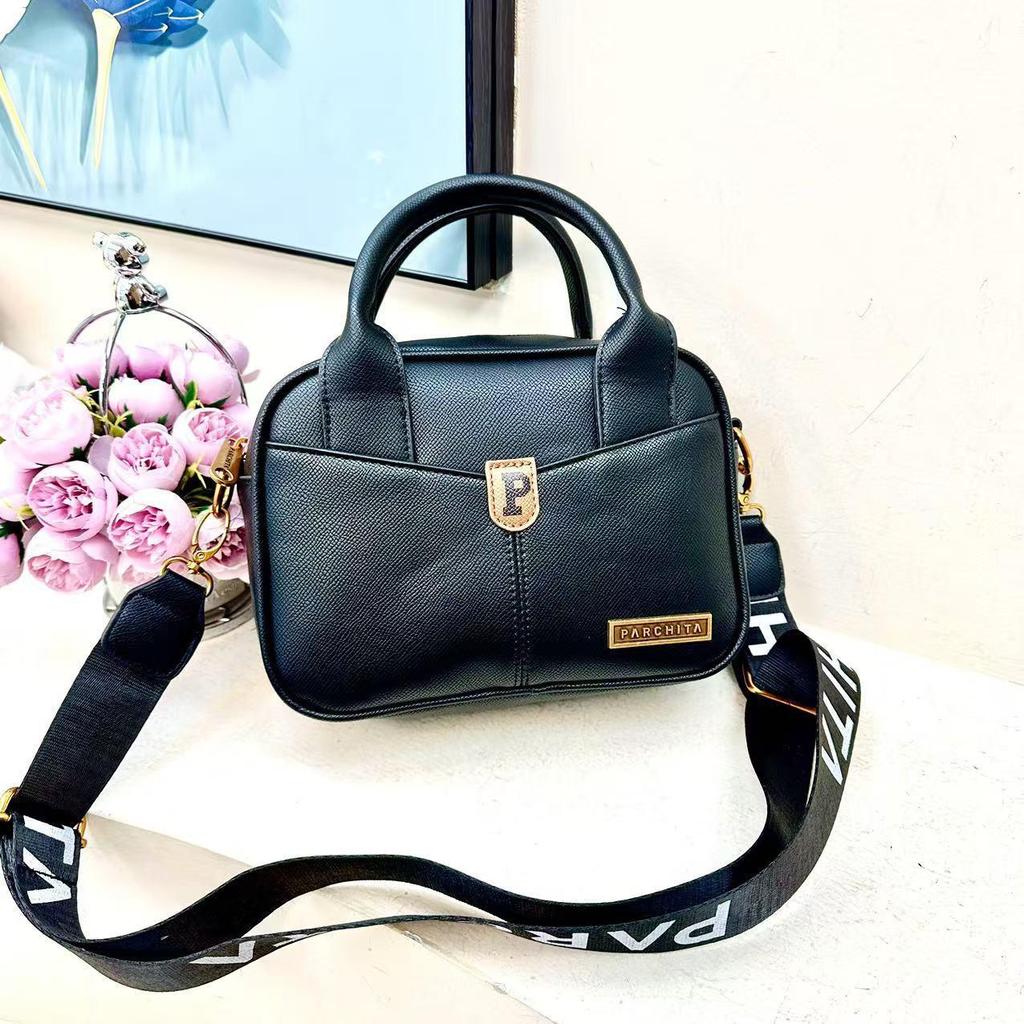 Women's Spliced Small Square Bag Street Urban Minimalist Style Shoulder Bag