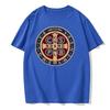 The Saint Benedict Medal Catholic Pullover Tees Camisas Men Slim Fit Mens T Shirt Printed T Shirt Cotton