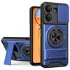 KEYSION Magnetic Phone Case for Redmi 13C Slide Camera Protection Upright Kickstand Shockproof Back Cover for Xiaomi POCO C65