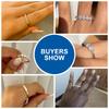 5pcs Stones Moissanite Diamond Ring for Woman Silver 925 100% Rose Gold Plated Fine Jewelry with Certified Engagement Gifts