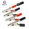 10PCS 50mm Plastic Handle Test Probe Metal Alligator Clips Connector Connect Socket Plug for Battery 4MM Banana Plug