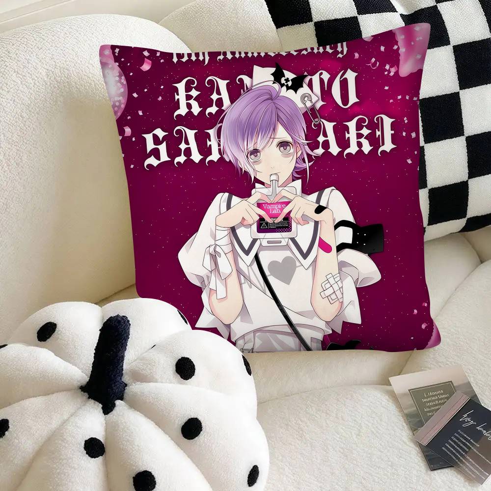 Sakamaki Kanato Otome Game DIABOLIK LOVERS Pillow Case Square Pillow Bedroom Sofa Leisure Comfort Cushion Car Home Decoration