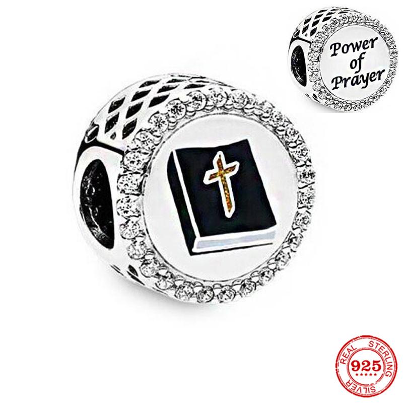 925 Silver Sparkling Cross Safety Chain Dangle Charm Buddha statue Goddess Bead Fit Original Bracelet DIY Jewelry For Women Gift