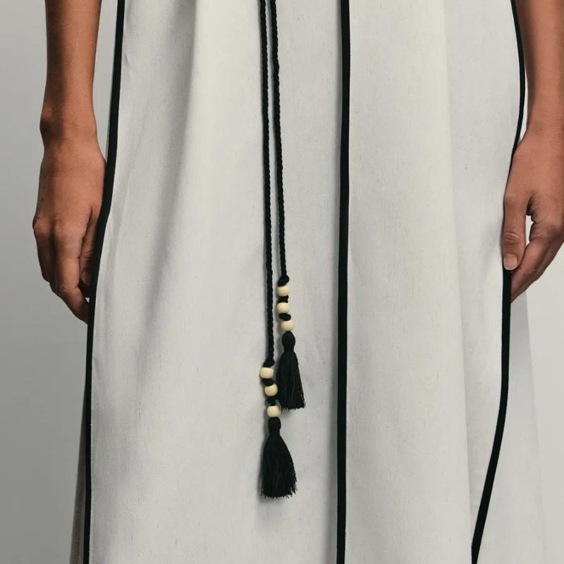 European and American summer A-line vest U-neck one-step skirt