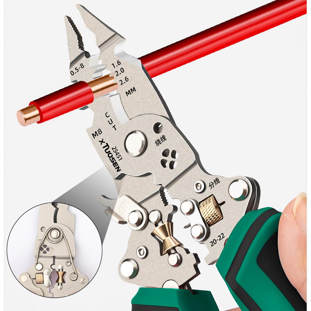 Foldable Wire Stripper With Electricity Measurement Function Dually Alarms Multifunctional Professionally Electrician's Pliers Cable Stripping Pliers
