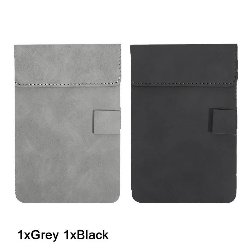 Restaurant Menu Clipboard A6 Writing Pad PU Leather Magnet Clipboard Mini Paper Tablet Conference Folder Colorful A6 Bill Clip