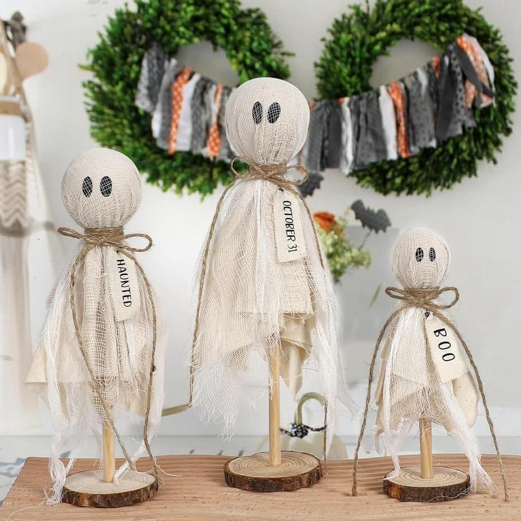 Geist Holzständer Handwerk Heimambiente Ornamente Gruselige Holzdeko für Indoor-Einkaufszentrum