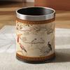 Vintage Waste Bins Metal Trash Can Luxury Living Room Wastebasket Large Capacity Separate Trashs Things for Home and Kitchen