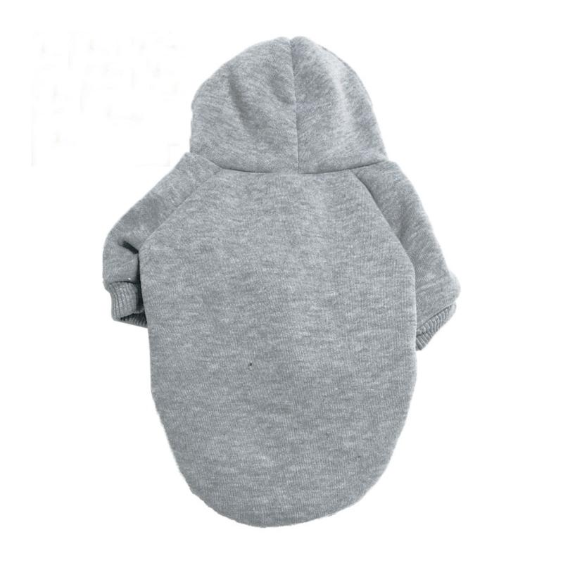 

Winter Dog Clothes Solid Color Sport Hoodies Sweatshirts Warm Coat Clothing for Small Medium Large Dogs Cat Outfit XS сірий колір