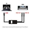 USB IN-OUT MIDI Cable Converter, Professional PC/ Laptop/ Mac To Music Keyboard Adapter Cord for Home Pinao Music Studio