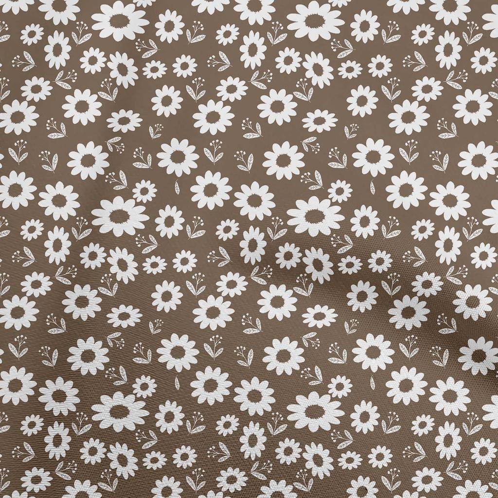 oneOone Cotton Poplin Black Fabric Floral Sewing Material Print Fabric By The Yard 42 Inch