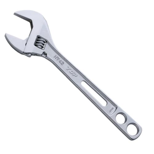 TOP Industrial (TOP) Eco-Wide Thin, Lightweight Wide Adjustable Wrench, HY-42, 12-46mm Opening, Made in Tsubame-Sanjo, Japan