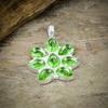 Tsavorite Gemstone Handmade 925 Sterling Silver Jewelry Pendant 1.97" M-82