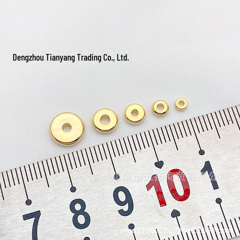 Runde Abstandshalterperlen aus 14 Karat Gold-Filled für DIY Armband, Halskette Schmuck.