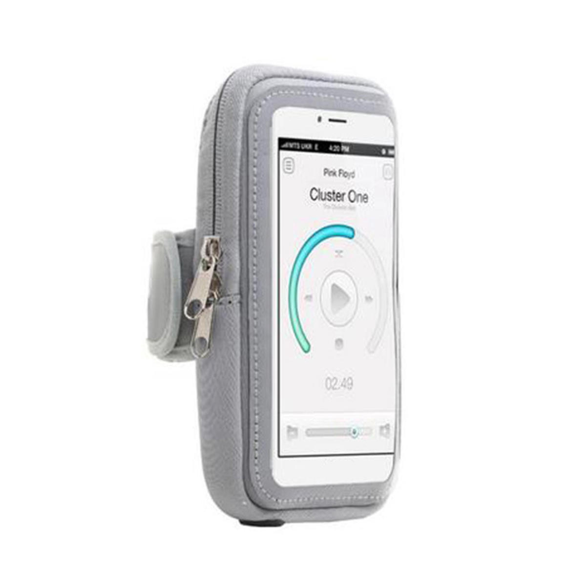 

Universal Running Armband Phone Case Holder Jogging Shockproof Phone Bag Fitness Gym Arm Band Cellphone Pouch one size серый