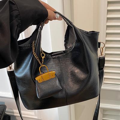 Bolsa tote de alta qualidade para deslocamento diário para mulheres, outono e inverno, nova bolsa retrô de couro macio para mulheres, bolsa transversal de um ombro da moda