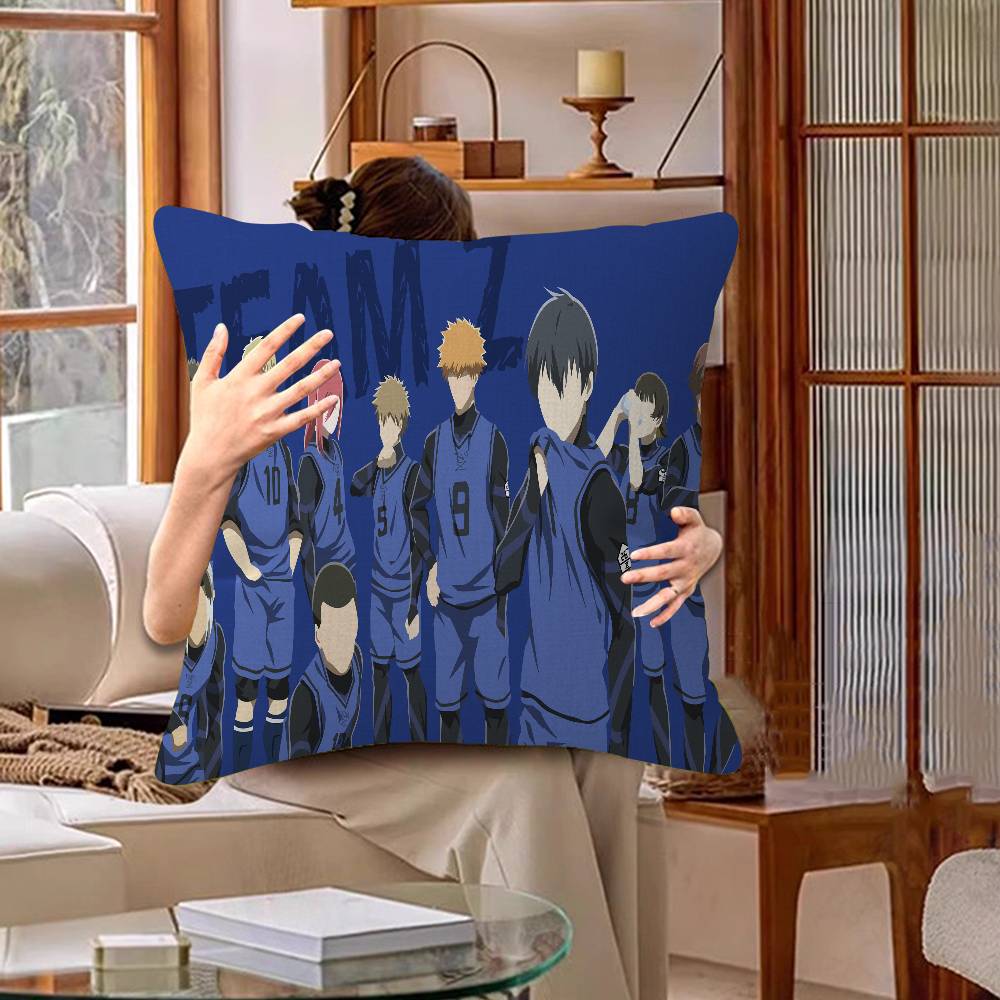 Japan Anime B-Blue Lock Office Cushion Pillowcase Car Cushion Cover45X45CM Lumbar Pillowcase Sofa Pillowcover