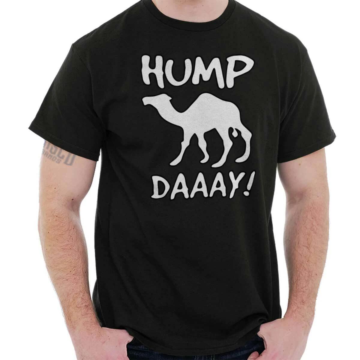 Funny Sarcastic Hump Day Camel Wednesday Womens or Mens Crewneck T Shirt Tee XS