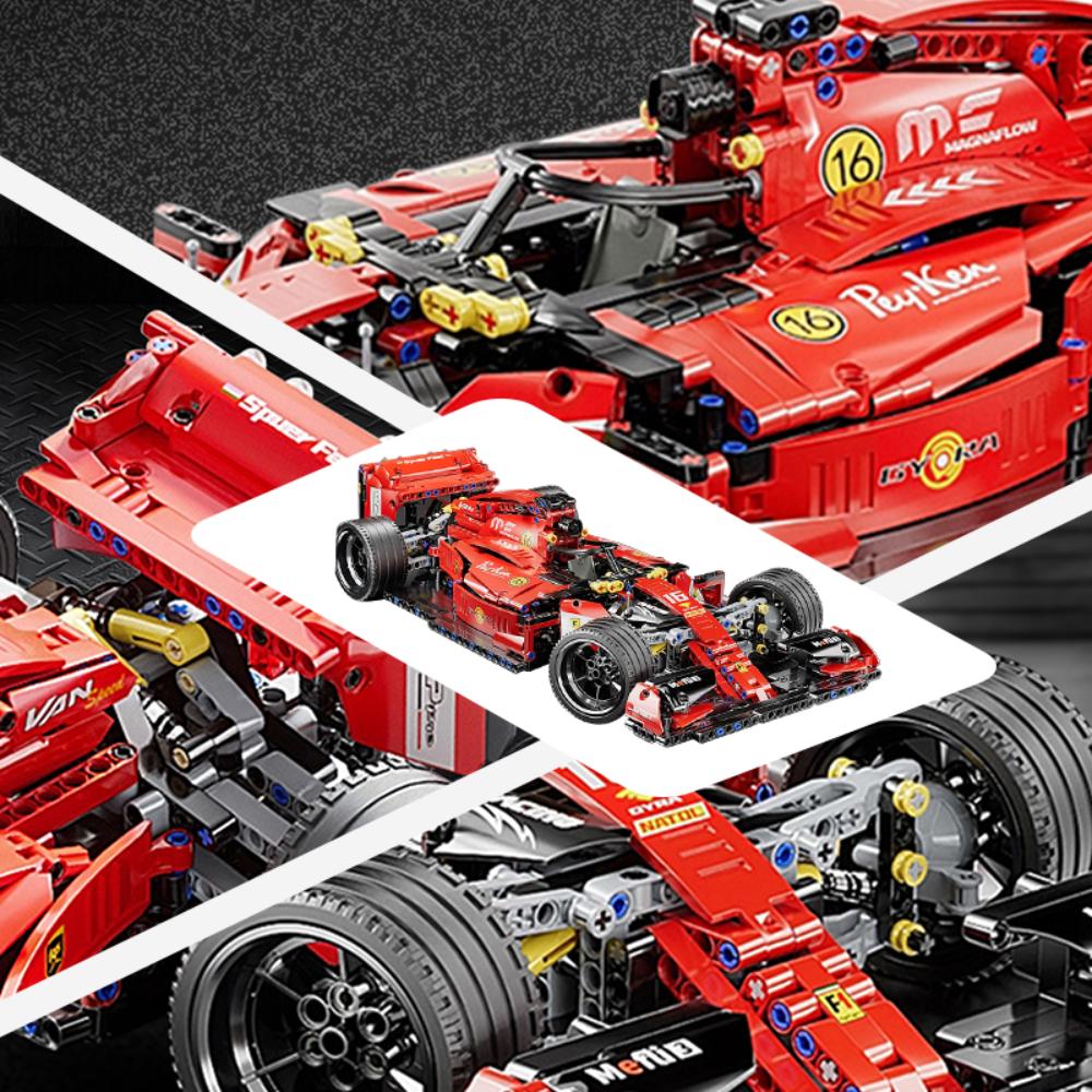 1:10 MOC Formula Sports Car Building Blocks Racing Track City Car Puzzle Bricks Assembly Group Boys and Girls Birthday Gift Toys